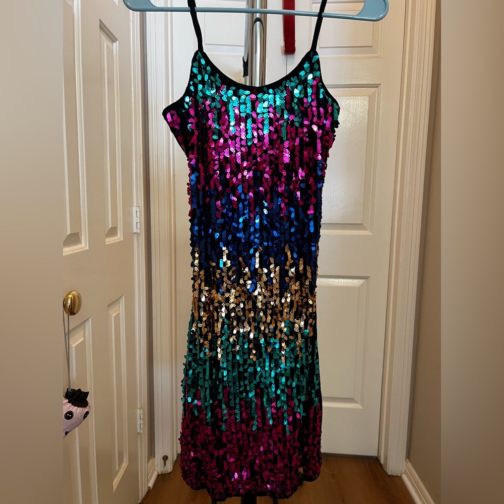 Multicolor Sequin Dress (Prom, Graduation, Wedding Guest)